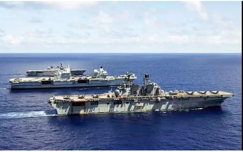 Three aircraft carriers gather in Okinawa, with the United States, Britain, Japan, and Australia eager to move