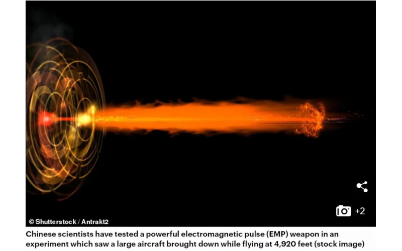 China's electromagnetic pulse weapon successfully shot down a drone