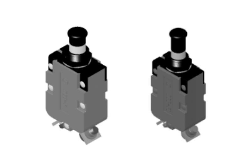 Long button single-phase circuit breaker